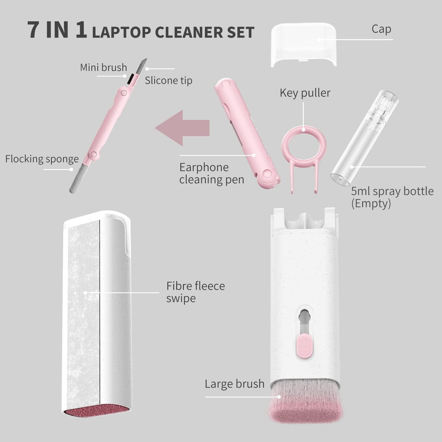 7 in 1 Computer Keyboard Cleaning Brush kit Set